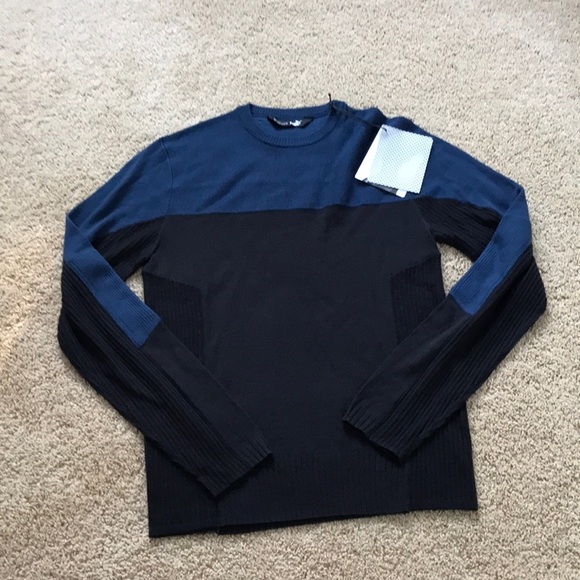 NEW! Alexander MCQueen for Puma mens medium Ling sleeve sweater/ knit tee.